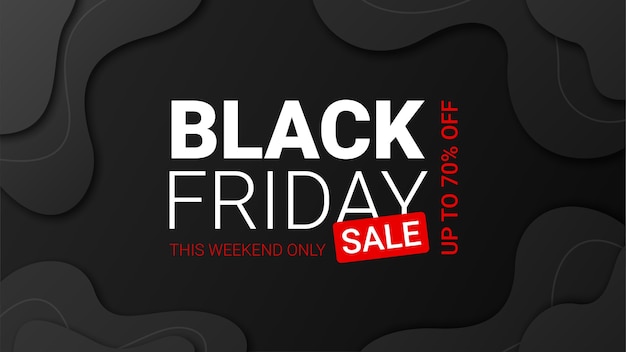 Modello di progettazione di banner del black friday per la promozione