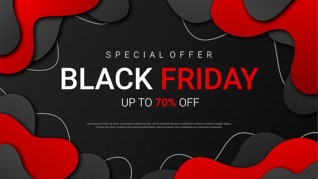 Modello di progettazione di banner del black friday per la promozione