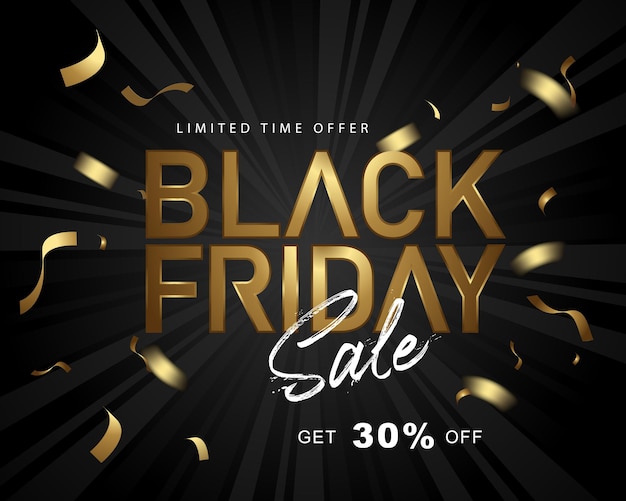 Vector black friday banner design template