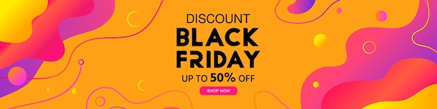 Vector black friday banner discount sale background