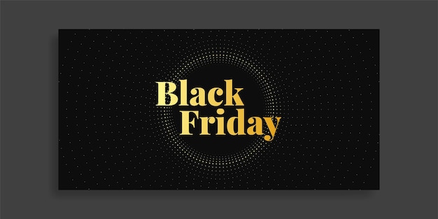 Vector black friday banner gold and black 02