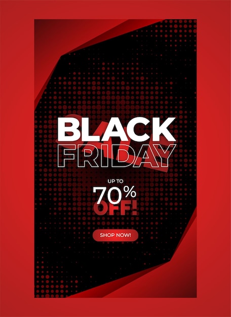 Vector black friday banner instagram