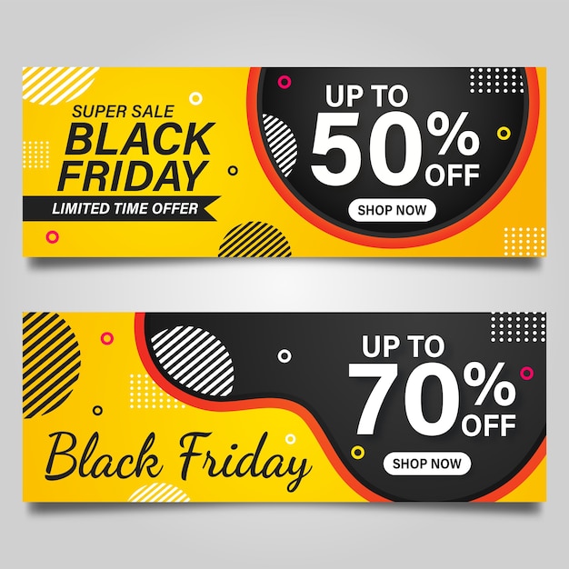 Black friday banner ontwerpsjabloon.