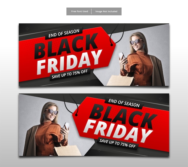 Vector black friday banner sale.