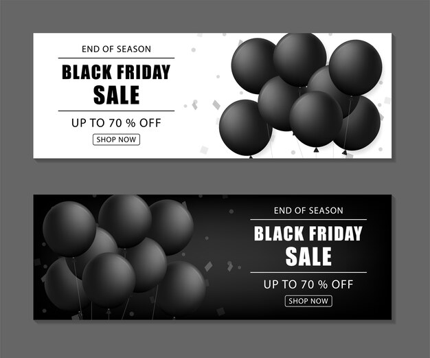 Vendita di banner del black friday