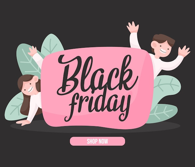 Vettore sconto vendita super banner black friday