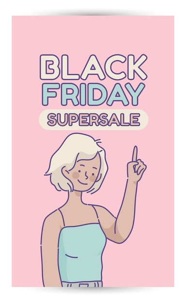 Vector black friday banner super sale discount