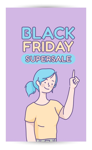 Vector black friday banner super sale discount