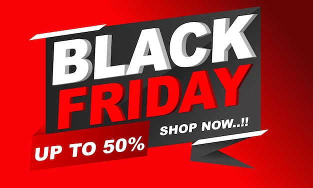 Black friday banner template design vector