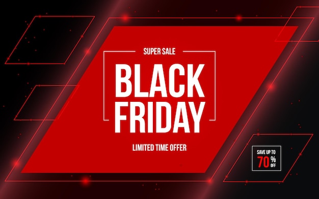 Black friday banner template design