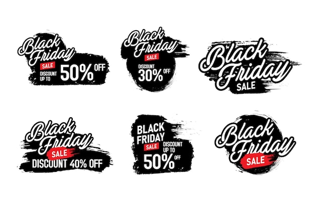 Black friday banner template element vector design