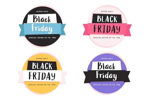 Black friday banner template set