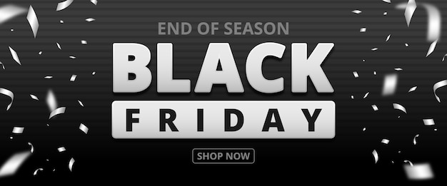 Vector black friday banner template.