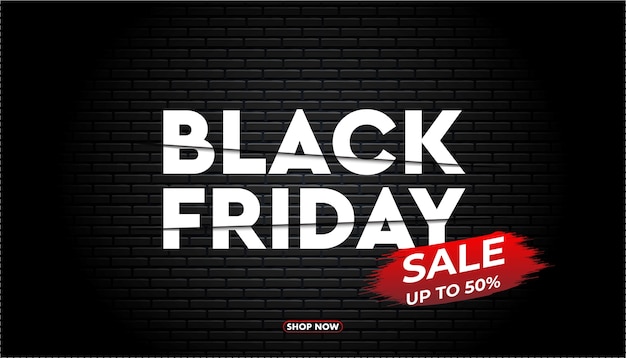 Modello di banner del black friday.