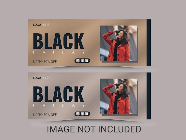 Vector black friday banner that says image not included