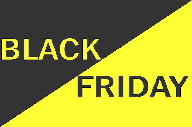 Black Friday banner, verkoop, grote kortingen. Vectorillustratie. Reclamecampagne. Grijs en geel.