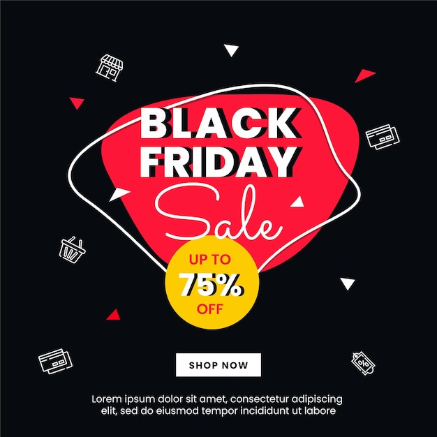 Banner del black friday per la tua attività