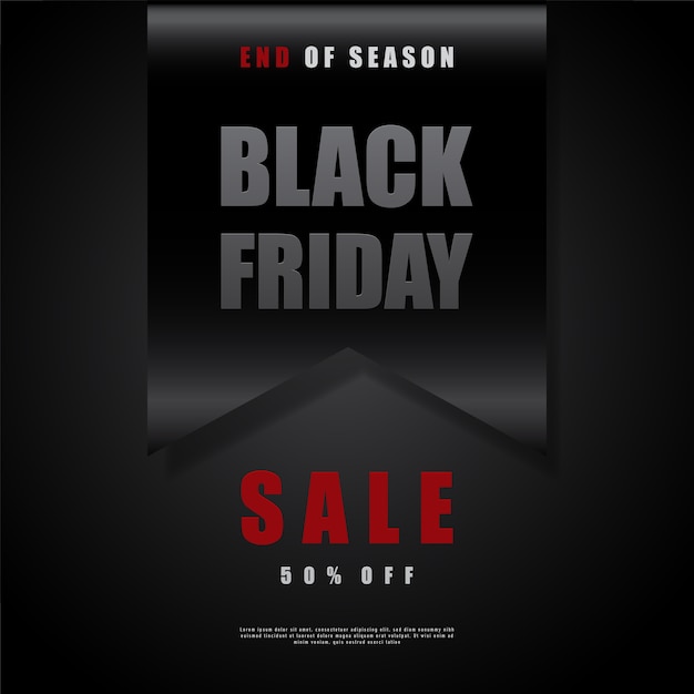 Vettore banner del black friday