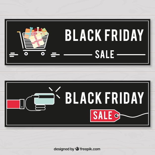 Vettore banner black friday