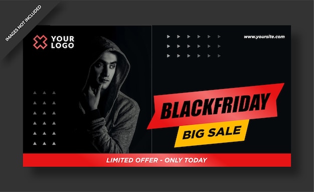 Black friday-bannerweb en post op sociale media