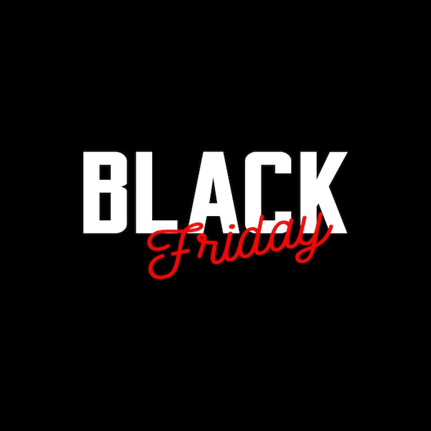 Black Friday belettering Logo. Ontwerpsjabloon voor Black Friday Label Sales Discount Banner