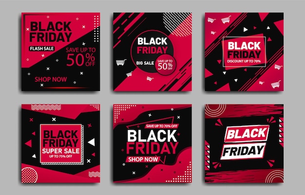 Black Friday-berichten op sociale media