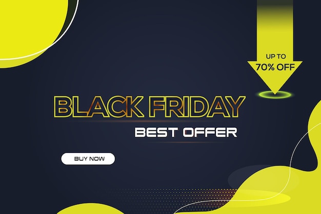 Vettore banner della migliore offerta del black friday