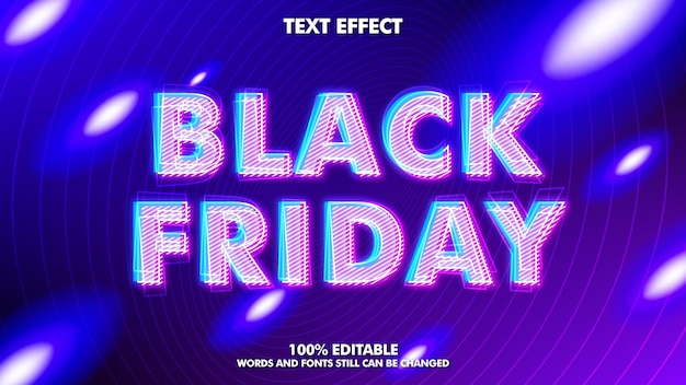 Black friday bewerkbaar teksteffect