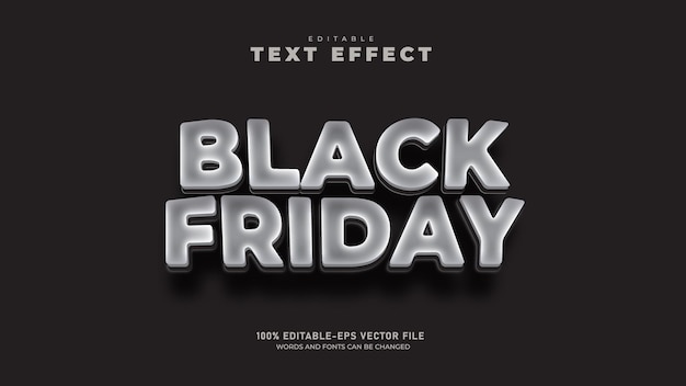 Black Friday bewerkbare 3D-teksteffectsjabloon