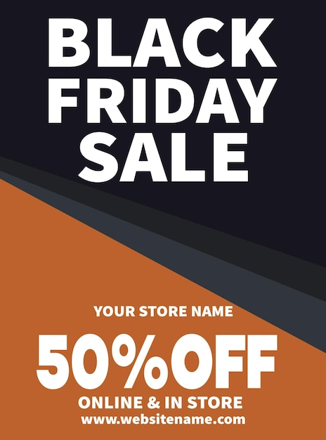 Black Friday big discount sale poster flyer social media post design