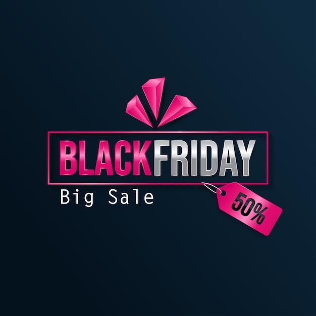 Vector black friday big sale  banner template