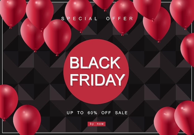 Креативный шаблон black friday big sale на плоском дизайне