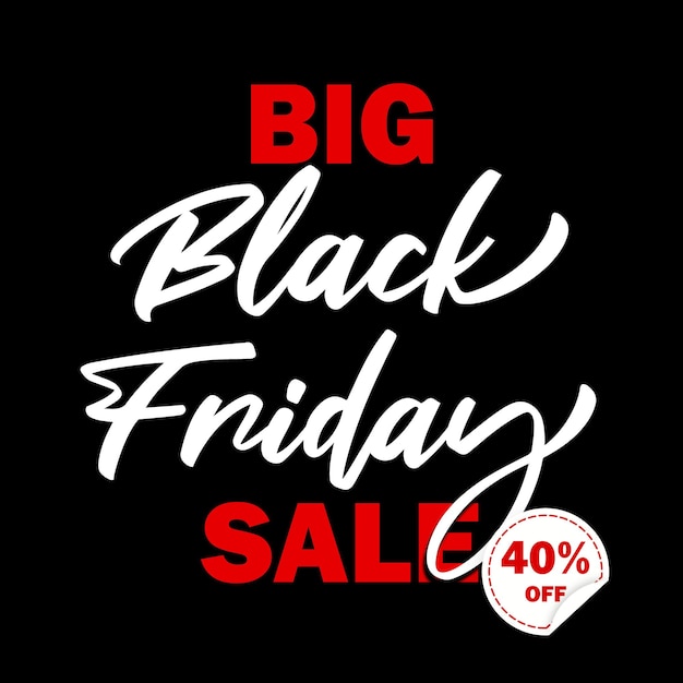 Vector black friday big sale editable text effect font style bagde banner lable tag shopping sale