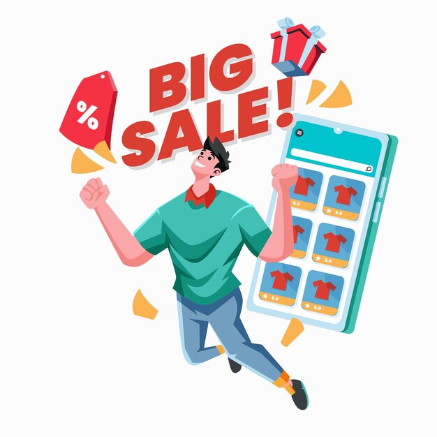 Vector black friday big sale illustration