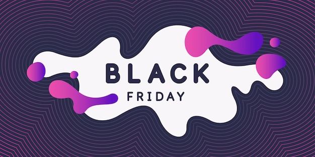 Black friday big sales bright abstract background with a dynamic splashes of minimalist style