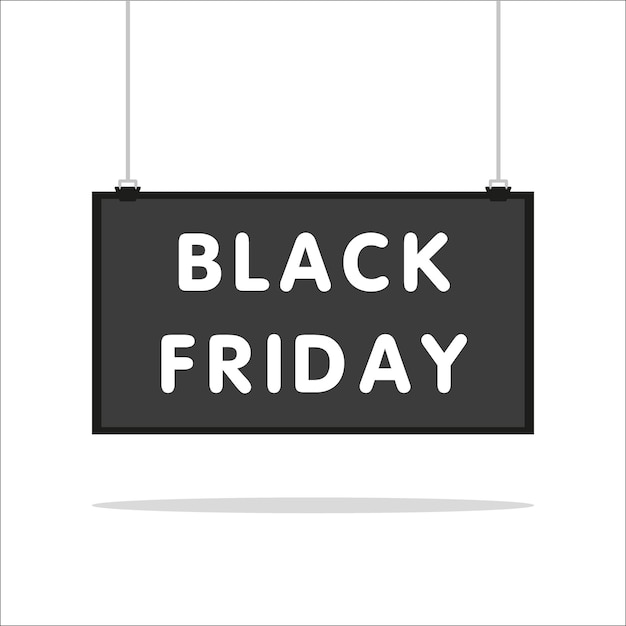 Black Friday on black board