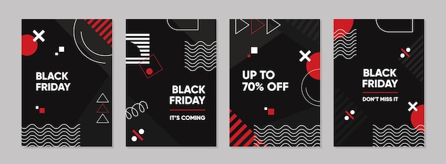 Progettazione del modello di vendita di promozione o banner del black friday