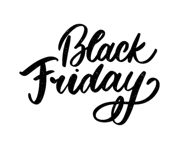 Black friday calligraphic advertising