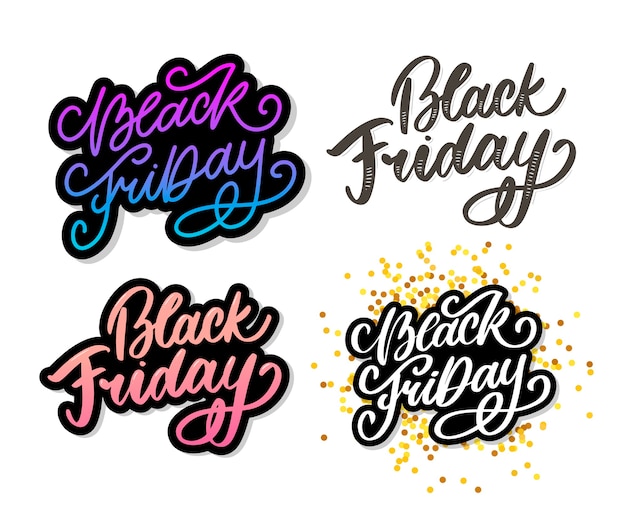 Disegni calligrafici del black friday