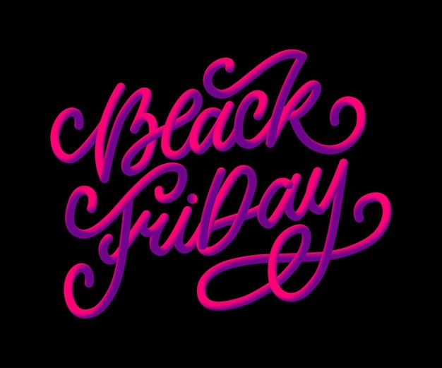 Vector black friday calligraphic  lettering