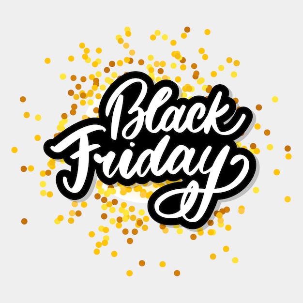 Vector black friday calligraphic