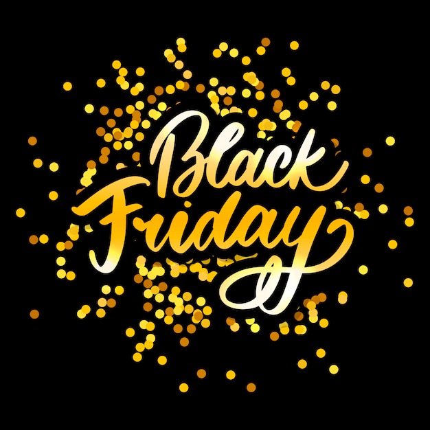 Vector black friday calligraphic