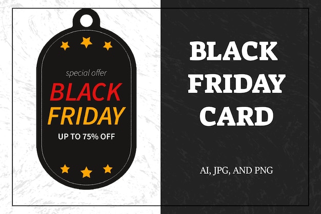 Vector black friday card 2