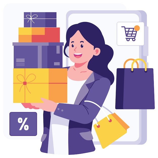 black friday character illustration