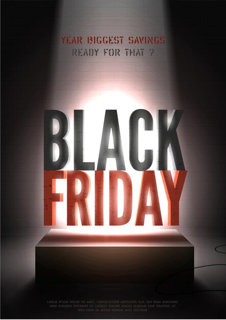 Black friday coming soon vector poster template