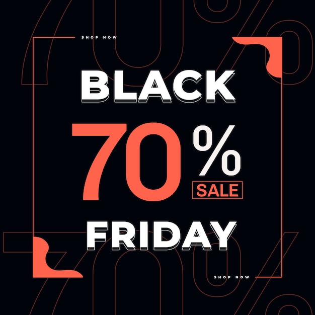 Black friday concept in flat design