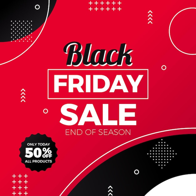 Vector black friday concept in flat design