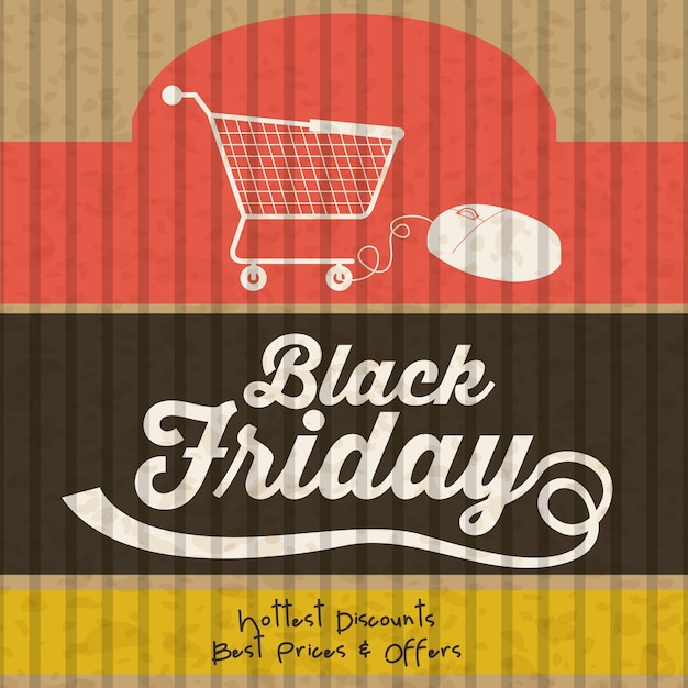 Vector black friday concept with sale icons design