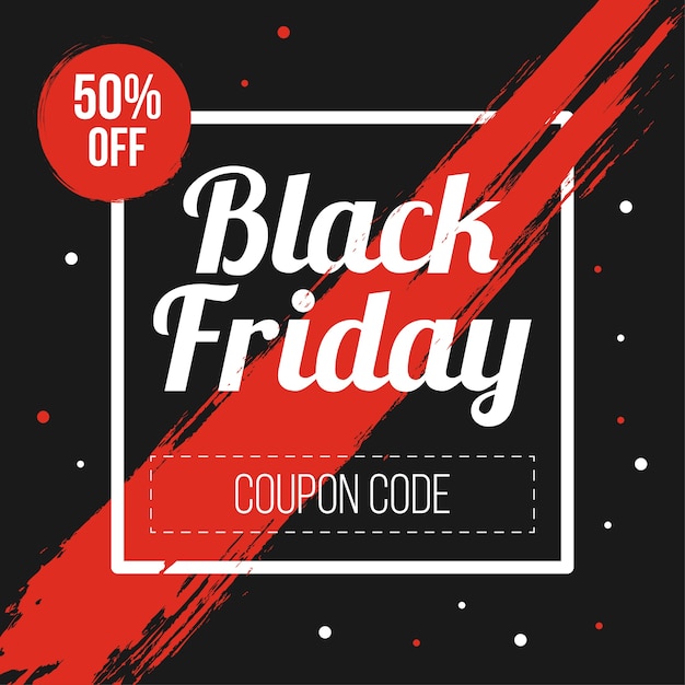 Black friday-couponcode promotie-marketingbanner