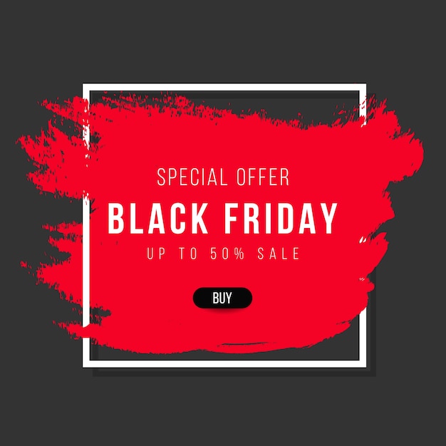 Black friday creative template on flat design